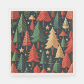 Kerstboom kleurrijk patroon servet (Voorkant)