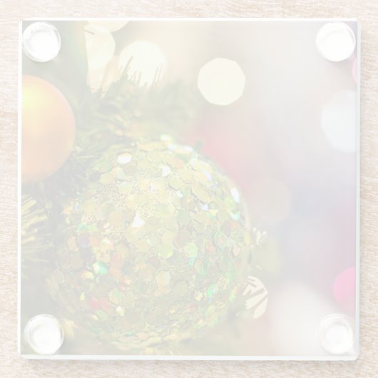 Kerstboom kleurrijke drank glazen onderzetter (Achterkant)