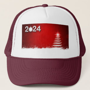Kerstboom Knipperende Rode Kleur achtergrond-Dop Trucker Pet