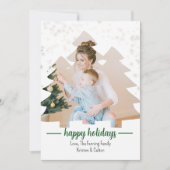 Kerstboom Knipsel Foto Vakantie Kaart (Voorkant)