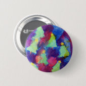 Kerstboom, Knop Ronde Button 5,7 Cm (Voorkant /achterkant)