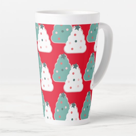 Kerstboom Koekjesmonster Dough Homemade Mix Red Latte Mok (Rechterhoek)