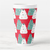 Kerstboom Koekjesmonster Dough Homemade Mix Red Latte Mok (Voorkant)