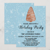 Kerstboom Koekkerfeestdag Blauwe sneeuw Kaart (Voorkant / Achterkant)