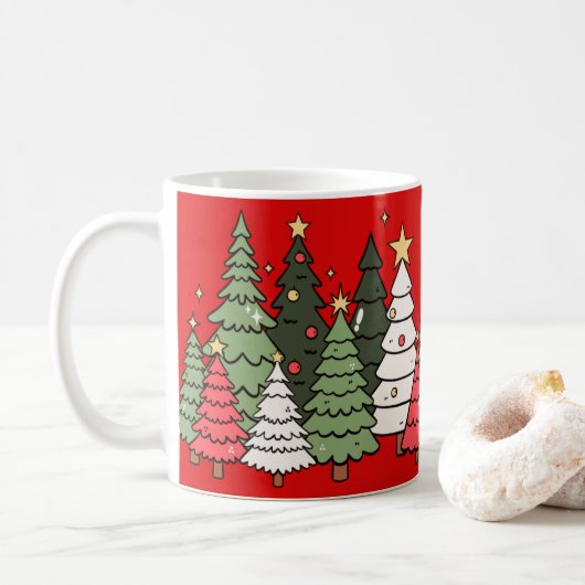 Kerstboom koffiemok (Met donut)