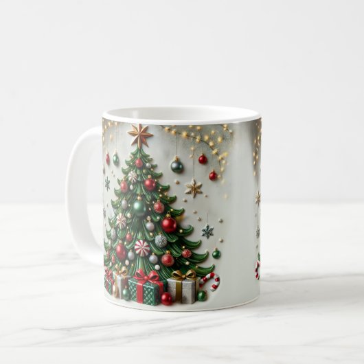 Kerstboom Koffiemok (Voorkant links)