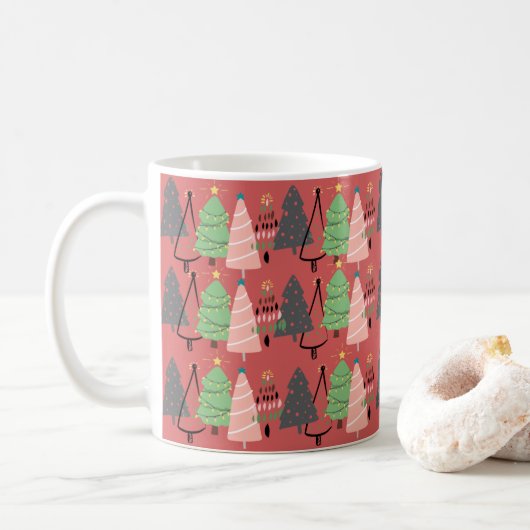 kerstboom koffiemok (Met donut)