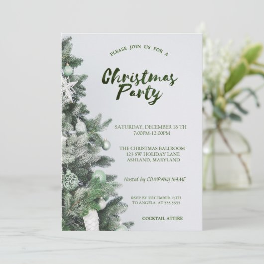 Kerstboom, Kogels, de Groene Kerst van de Ondernem Kaart (Staand voorkant)