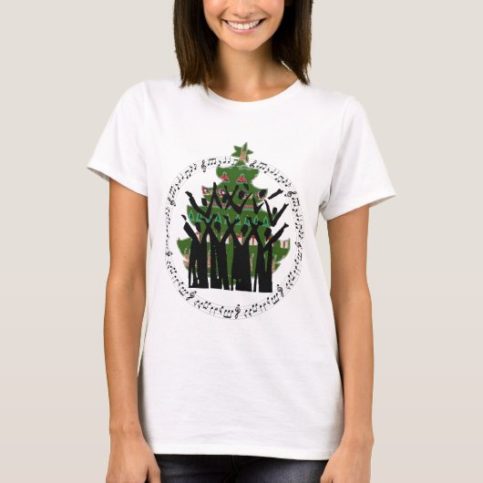 Kerstboom koor T-shirt (Voorkant)