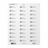 Kerstboom Kraai Retouradreslabels Etiket (Full Sheet)