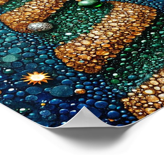 Kerstboom kunst poster (Hoek)