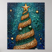 Kerstboom kunst poster (Voorkant)