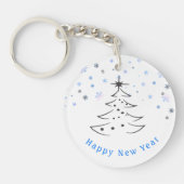Kerstboom kunst Sleutelhanger (Voorkant)
