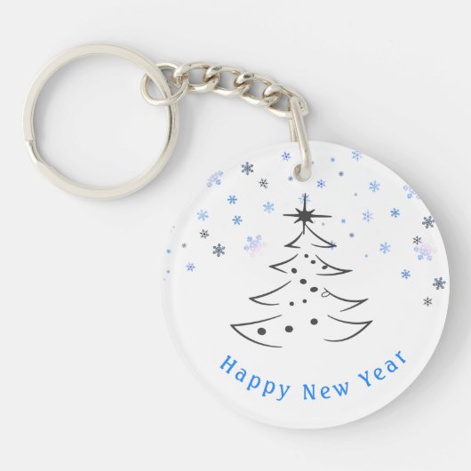 Kerstboom kunst Sleutelhanger (Voorkant)