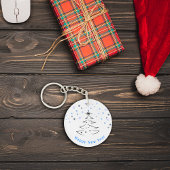 Kerstboom kunst Sleutelhanger