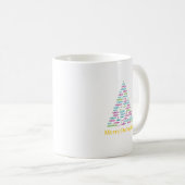 Kerstboom Kunst van Pretttige Debugging Code Koffiemok (Voorkant rechts)