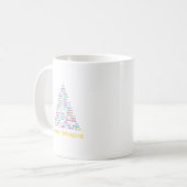 Kerstboom Kunst van Pretttige Debugging Code Koffiemok (Voorkant links)