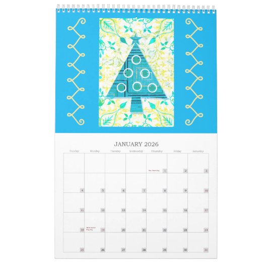 Kerstboom kunstjaar rond de kalender (Jan 2026)