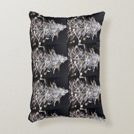 **KERSTBOOM KUSSEN** MET ZWARTE ACHTERKANT ACCENT KUSSEN (Voorkant(Verticaal))