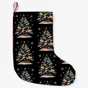 Kerstboom Kwast Palette Kunstenaar Xmas Kleine Kerstsok