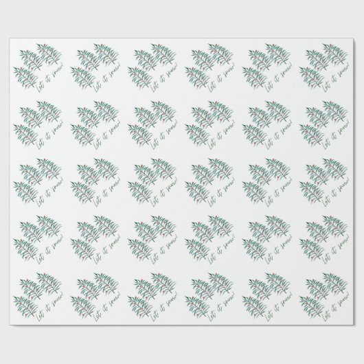 Kerstboom - Laat het sneeuwen Cadeaupapier (Vlak)