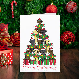 Kerstboom Labradors Feestdagen Kaart