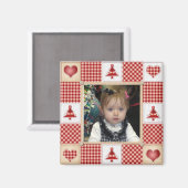 Kerstboom Land Rand Kerstmagneet Magneet (Voorkant / Achterkant)