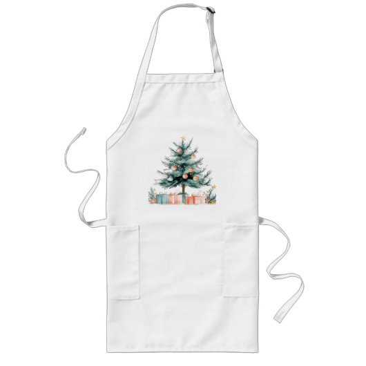 Kerstboom  lang schort (Voorkant)
