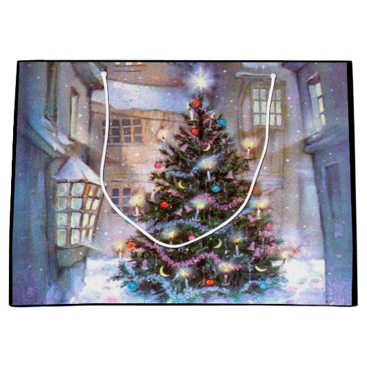 kerstboom  large cadeautasje (Voorkant)