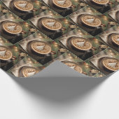 Kerstboom latte cadeaupapier (Hoek)