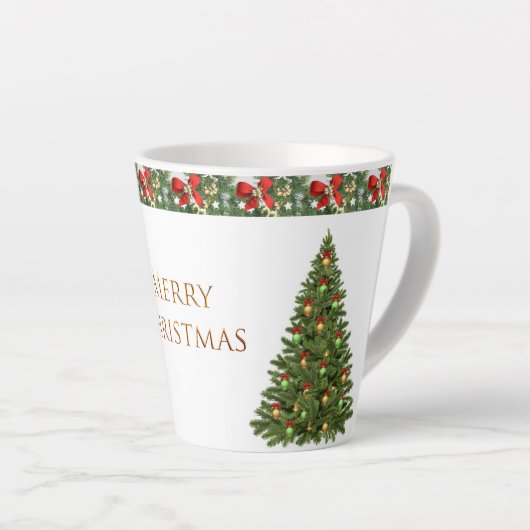 Kerstboom Latte Mok (Rechterhoek)
