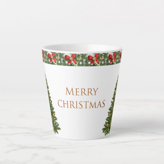 Kerstboom Latte Mok (Voorkant)