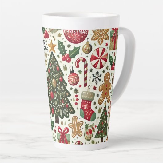 kerstboom latte mok (Rechterhoek)