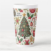kerstboom latte mok (Voorkant)