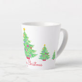 Kerstboom latte Mok (Rechterhoek)