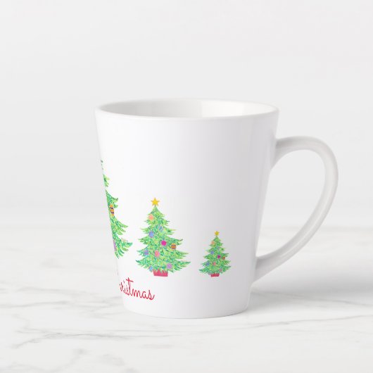 Kerstboom latte Mok (Rechts)