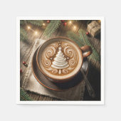 Kerstboom latte servet (Voorkant)
