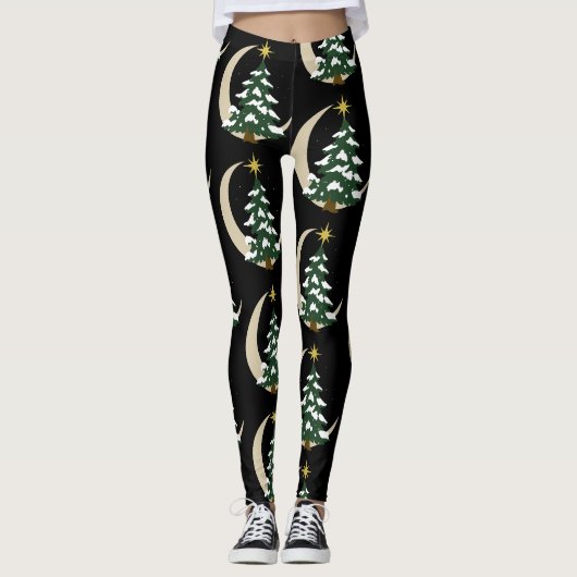Kerstboom Leggings Meisjes Dames (Voorkant)