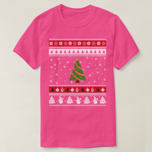 Kerstboom Lelijke Kerstmis 1 T-shirt (Design voorkant)