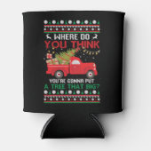 Kerstboom Lelijke Kersttrui Blikjeskoeler (Voorkant)