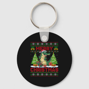 Kerstboom Lelijke Stijl Kerstman Hoed Alligator Ke Sleutelhanger