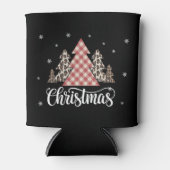 Kerstboom Leopard Funny Kerstvakantie Blikjeskoeler (Voorkant)