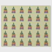 Kerstboom Leraar Life Gift Onderwijs Cadeaupapier (Vlak)