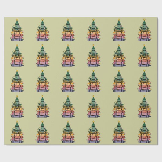 Kerstboom Leraar Life Gift Onderwijs Cadeaupapier (Vlak)