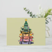 Kerstboom Leraar Life Gift Onderwijs Feestdagenkaart (Staand voorkant)