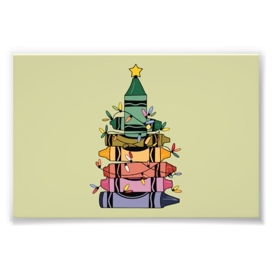 Kerstboom Leraar Life Gift Onderwijs Foto Afdruk (Voorkant)