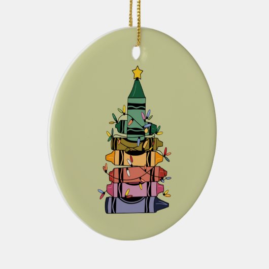 Kerstboom Leraar Life Gift Onderwijs Keramisch Ornament (Rechts)