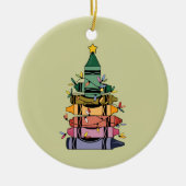 Kerstboom Leraar Life Gift Onderwijs Keramisch Ornament (Voorkant)