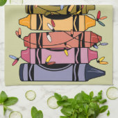 Kerstboom Leraar Life Gift Onderwijs Theedoek (Gevouwen)