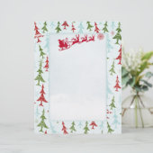 Kerstboom Letter Santa Letterhead (Staand voorkant)